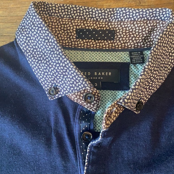 Ted Baker Navy Polo_size3 - Picture 4 of 7